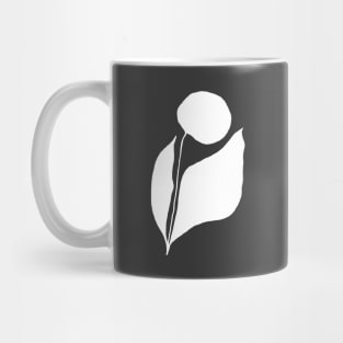 Minimalist White Flower Mug